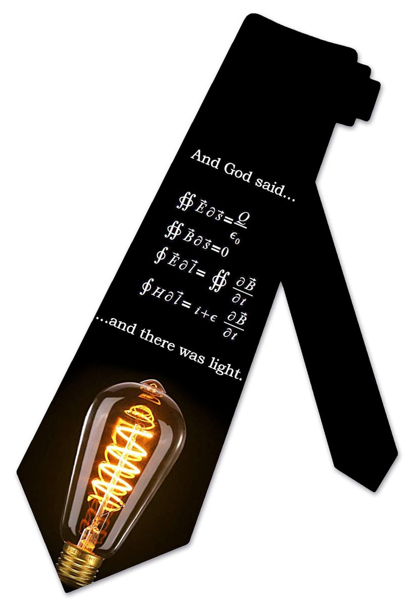 Three Rooker Science Ties Mens Funny Equation Necktie - Image 1